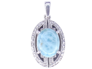 Medium Larimar Stone Pendant