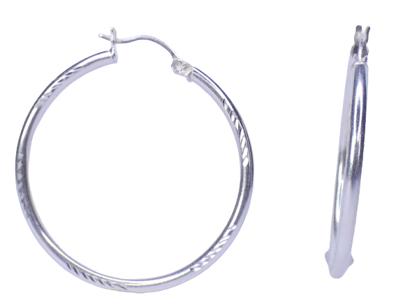 Medium Hoops Five Leaf 1.36in